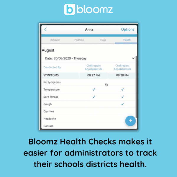 Bloomz Health Checks makes it easier for adminstators to